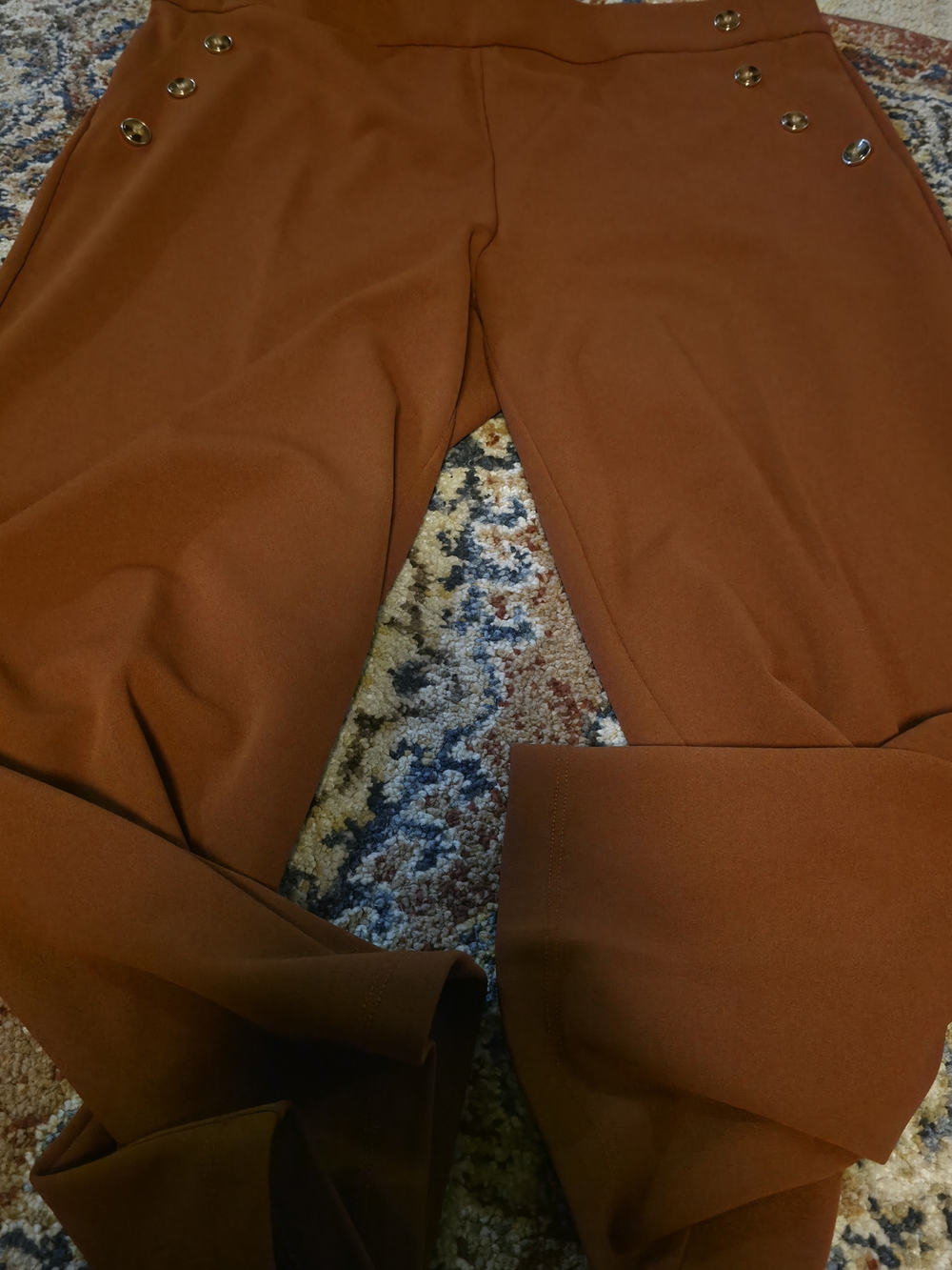 4/$67 Deal! 89th & Madison Burnt Orange Wide Leg Crop Pants